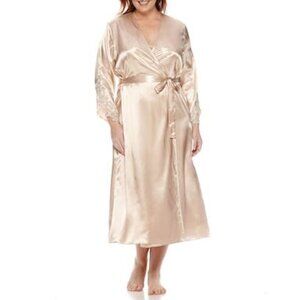 Flora by Flora Nikrooz Plus Size Satin Stella Robe, Choose Sz/Color